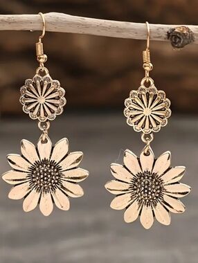 Sunflower Drop Earrings